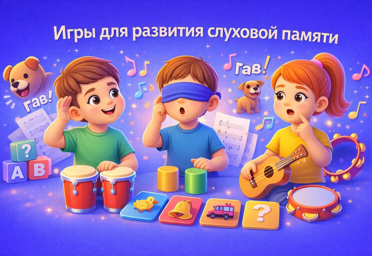 Игры для развития слуховой памяти