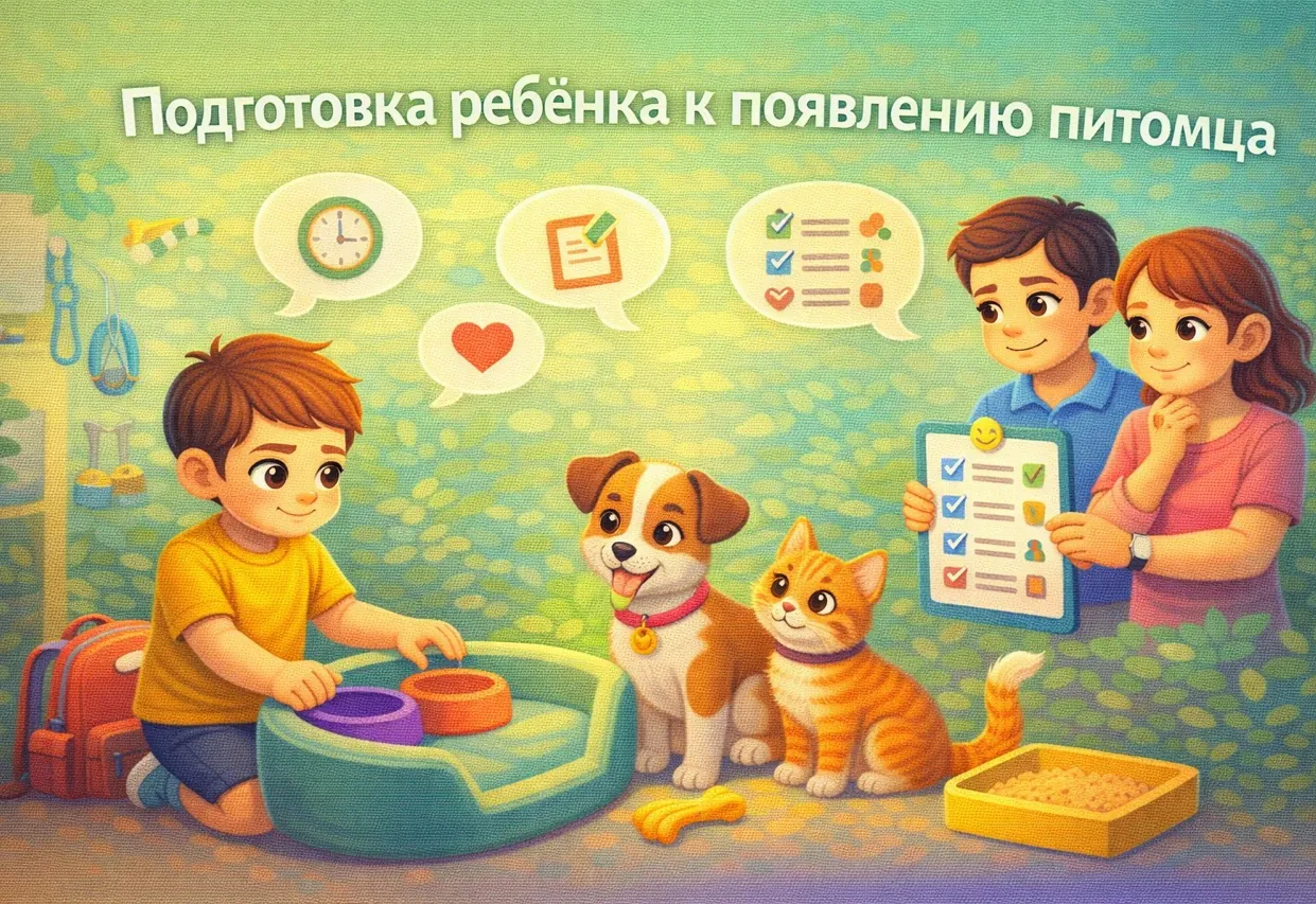 Подготовка ребёнка к появлению питомца